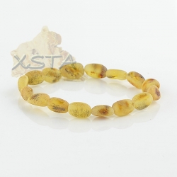 Raw amber green yellow bracelet